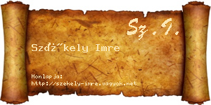 Székely Imre névjegykártya